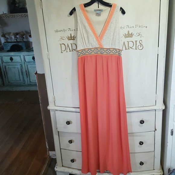 THE HARPER boho chic bohemian maxi dress L - Picture 2 of 8